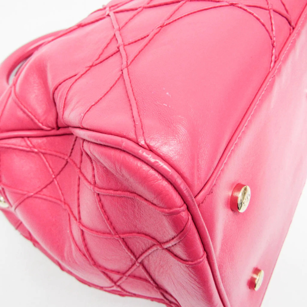 CHRISTIAN DIOR Pink Leather Shoulder Bag - Picture 7 of 16